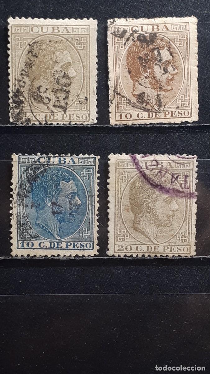 Sellos: CUBA. A&Ntilde;O 1883. &deg;. EDIFIL 98, 102/4.