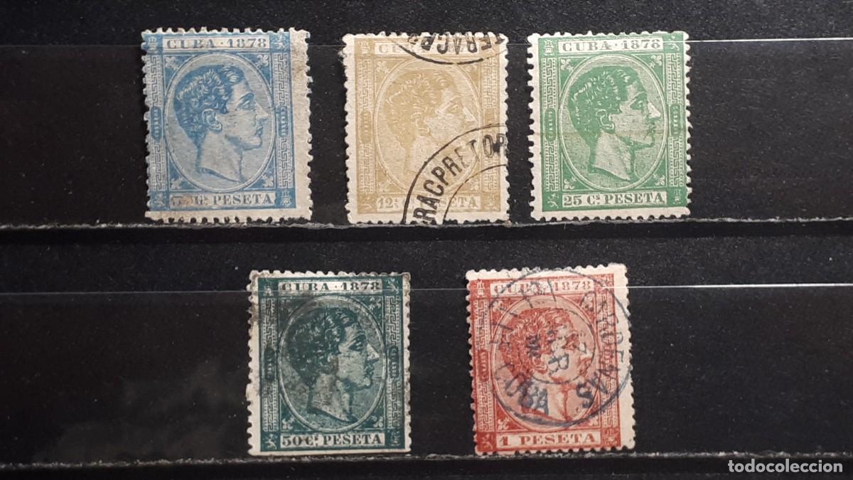 Sellos: CUBA. A&Ntilde;O 1878. (*)/*/&deg;. EDIFIL 44, 46/9