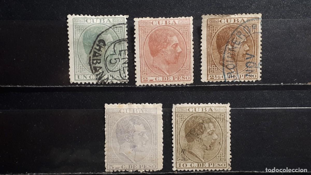 Sellos: CUBA. A&Ntilde;O 1882-4. (*)/*/&deg;. EDIFIL 68/72