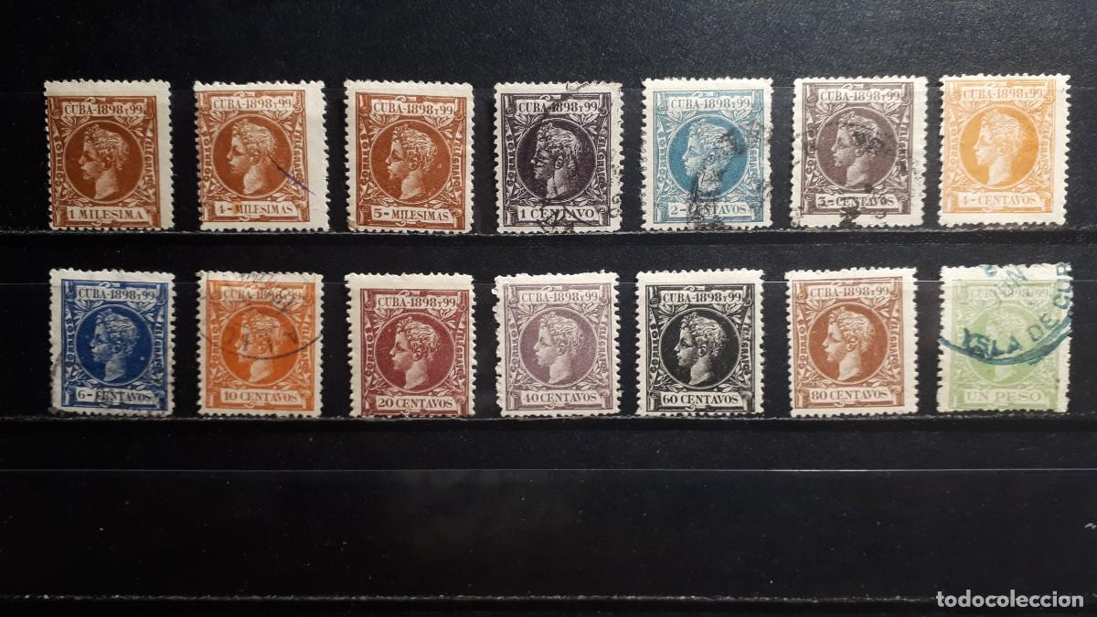 Sellos: CUBA. A&Ntilde;O 1898. &deg;/*. EDIFIL 154, 157/62, 164, 166, 168/72.
