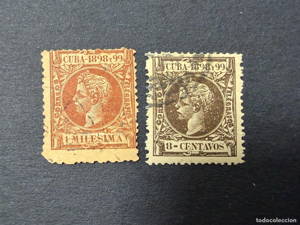 Sellos: CUBA, 1898. EDIFIL 154 Y 165. REY ALFONSO XIII. USADOS