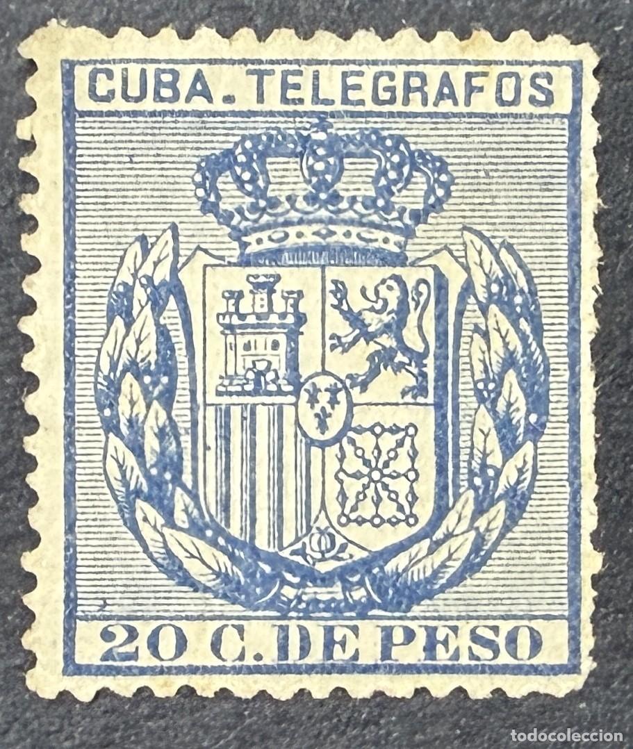 Sellos: CUBA, 1894. EDIFIL 79. TEL&Eacute;GRAFOS. NUEVO. CON CHARNELA.