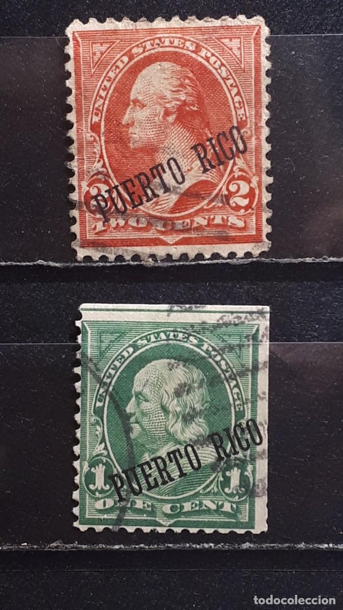 Sellos: PUERTO RICO. Admin. Americana. A&Ntilde;O 1900. &deg;. YVERT 179/80