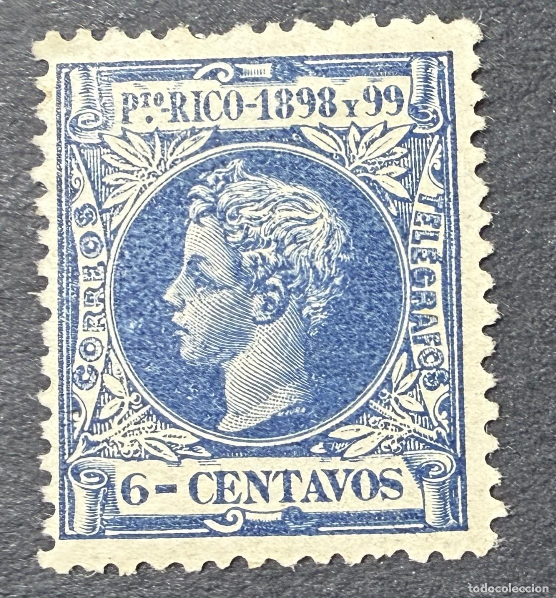 Sellos: PUERTO RICO, 1898. EDIFIL 140. ALFONSO XIII. NUEVO. CON FIJASELLOS