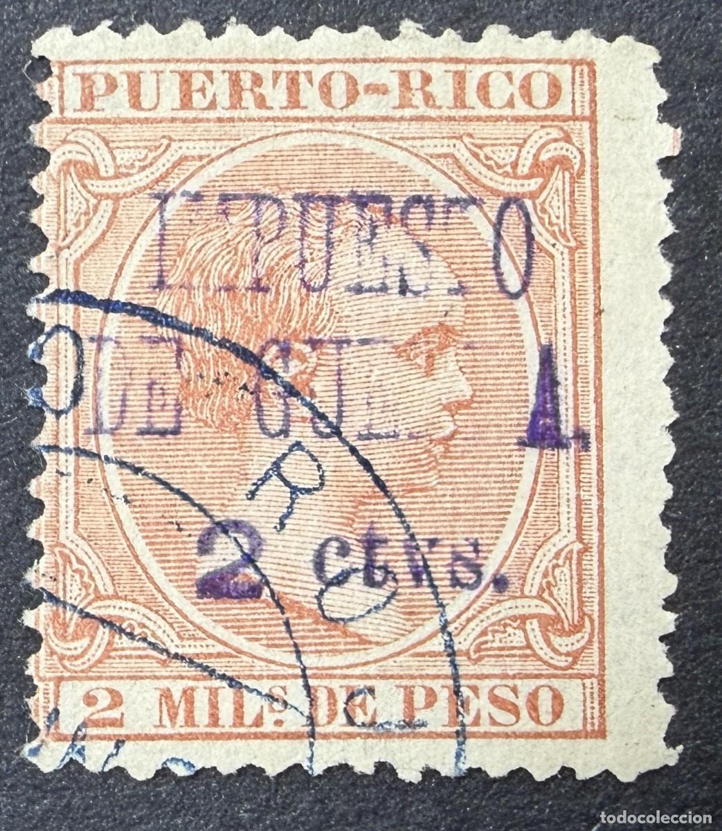 Sellos: PUERTO RICO, 1898. EDIFIL 22. ALFONSO XIII. IMPUESTO DE GUERRA. USADO