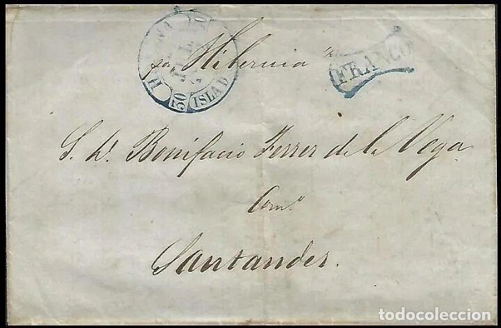 Briefmarken: CARTA 1852 HABANA-SANTANDER &rdquo;Por Hibernia&rdquo;