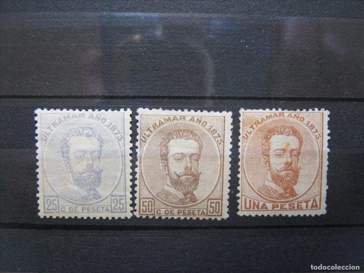 Sellos: ANTILLAS 1873 EDIFIL 25/27 MH* Y (*) BIEN! LEER!