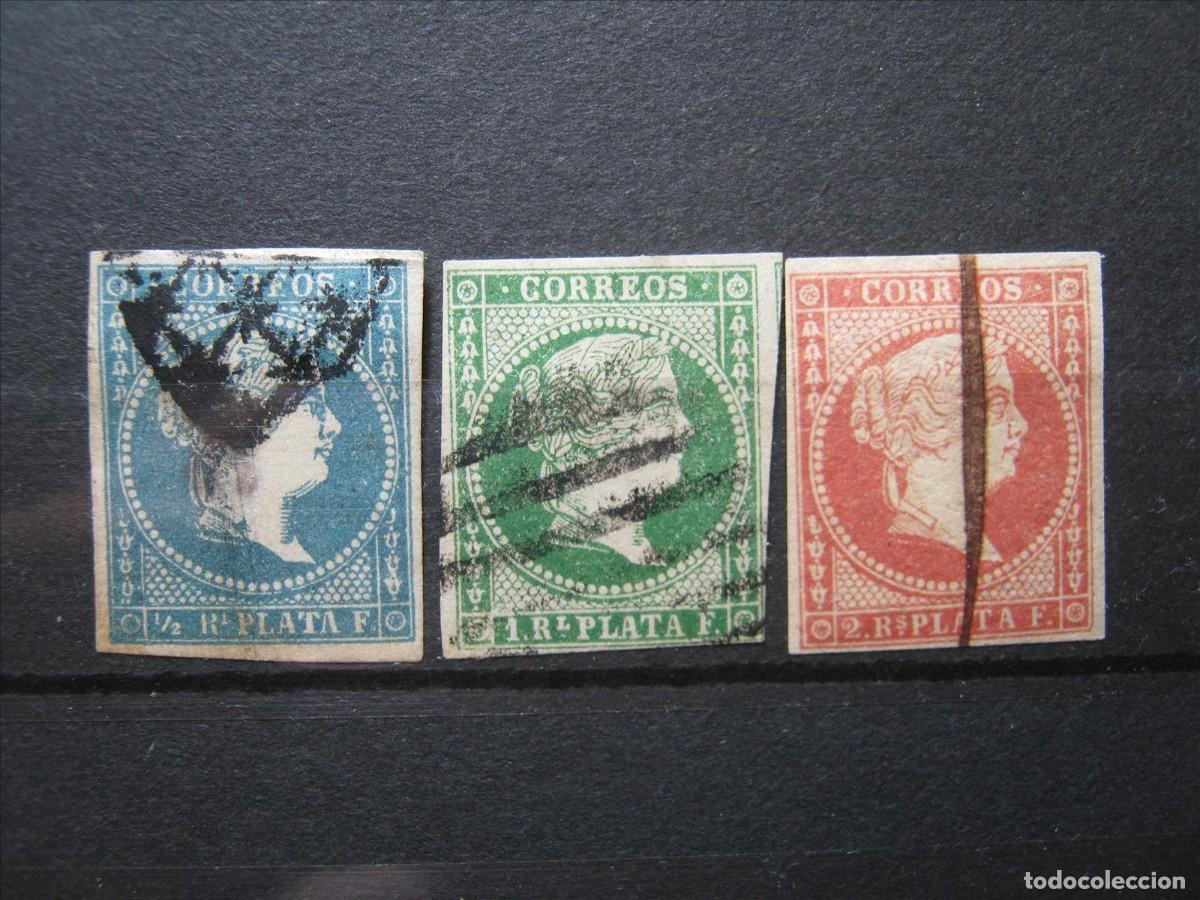Sellos: ANTILLAS 1860 EDIFIL 7/9 USADO PERFECTO.