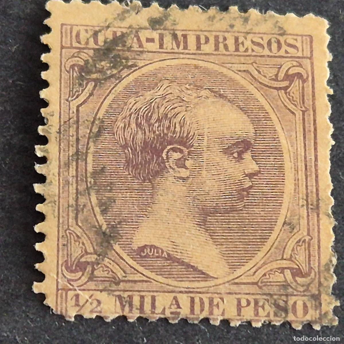 Sellos: ESPA&Ntilde;A, CUBA, 1891-1892, ALFONSO XIII, EDIFIL 118, USADO, (LOTE AR)