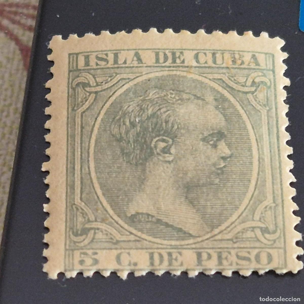 Sellos: ESPA&Ntilde;A, CUBA, 1891-1892, ALFONSO XIII, EDIFIL 127*, NUEVO, GOMA, FIJASELLO, (LOTE AR)