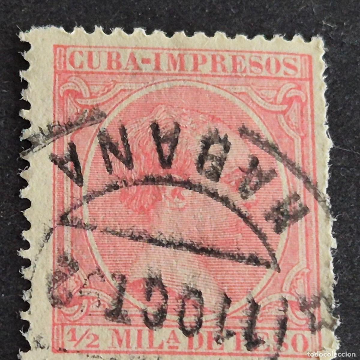 Sellos: ESPA&Ntilde;A, CUBA, 1894, ALFONSO XIII, EDIFIL 130, USADO, (LOTE AR)
