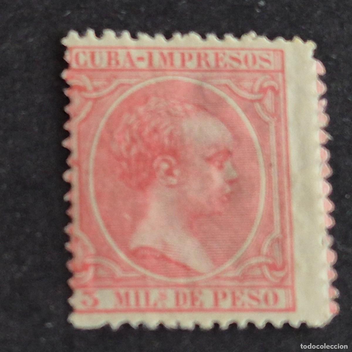 Sellos: ESPA&Ntilde;A, CUBA, 1894, ALFONSO XIII, EDIFIL 133**, NUEVO, GOMA MUY CRAQUELADA, SIN FIJASELLO, (LOTE AR)