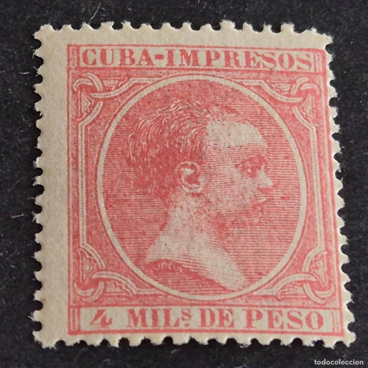 Sellos: ESPA&Ntilde;A, CUBA, 1894, ALFONSO XIII, EDIFIL 134**, NUEVO, GOMA ALGO CRAQUELADA, SIN FIJASELL, (LOTE AR)