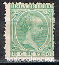 Sellos: CUBA (COLONIA ESPA&Ntilde;OLA) EDIFIL N&ordm; 127, ALFONSO XIII, NUEVO CON CON CHARNELA