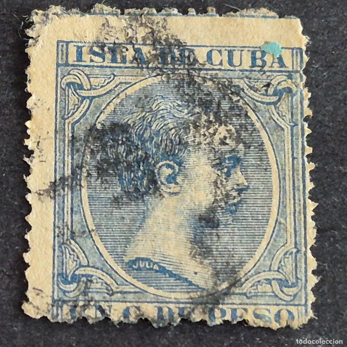 Sellos: ESPA&Ntilde;A, CUBA, 1894, ALFONSO XIII, EDIFIL 136, USADO, (LOTE AR)