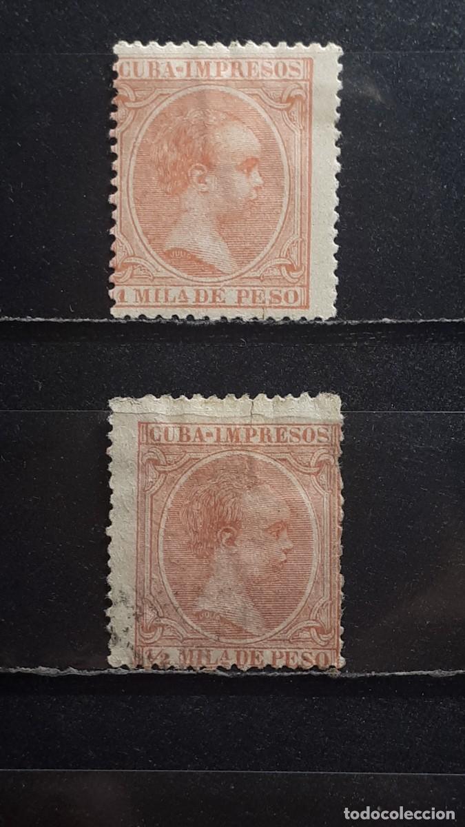 Sellos: CUBA. A&Ntilde;O 1894 */&deg;. Yvert 19/20 Impresos