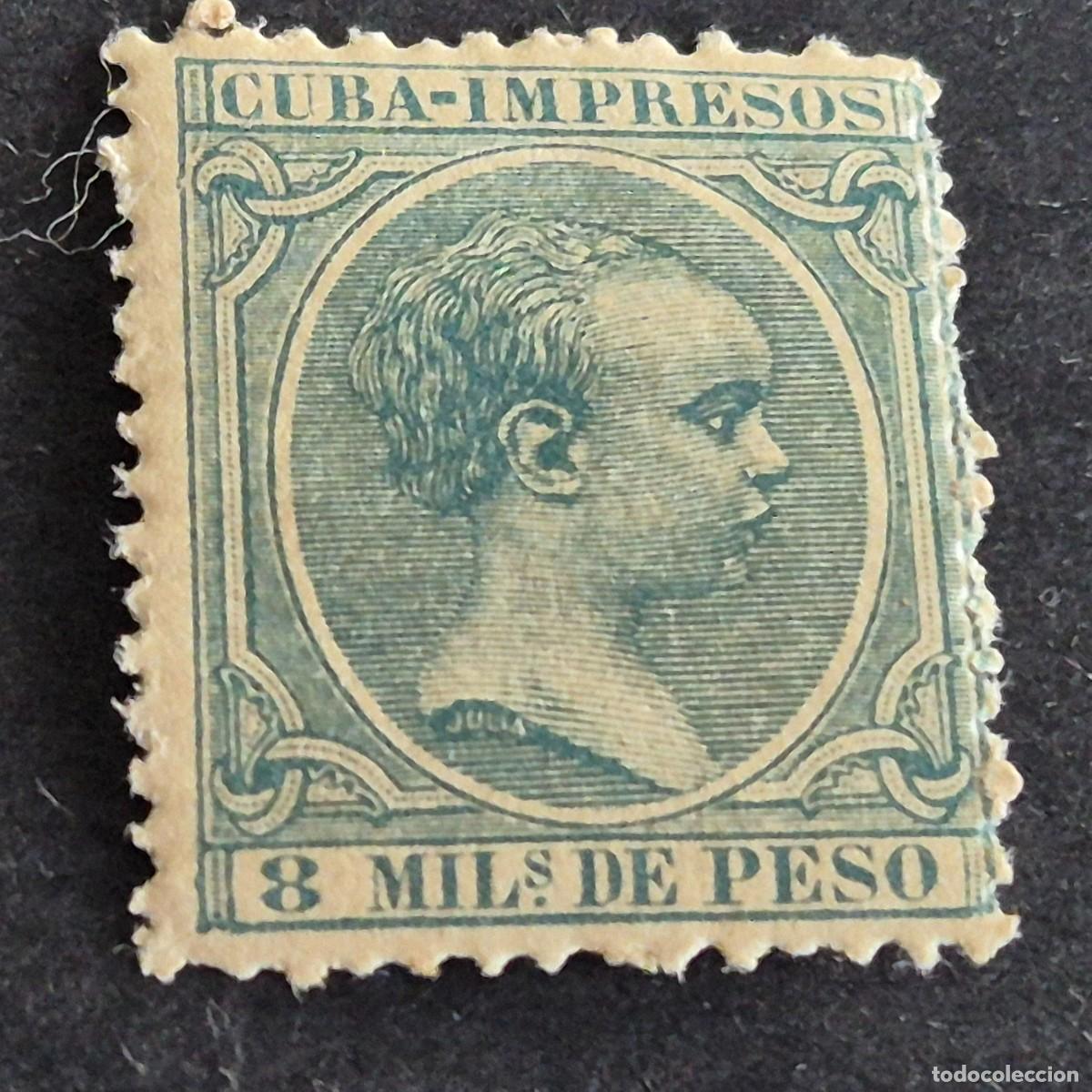 Sellos: ESPA&Ntilde;A, CUBA, 1896-1897, ALFONSO XIII, EDIFIL 145**, NUEVO, GOMA, SIN FIJASELLO, LEER, (LOTE AR)
