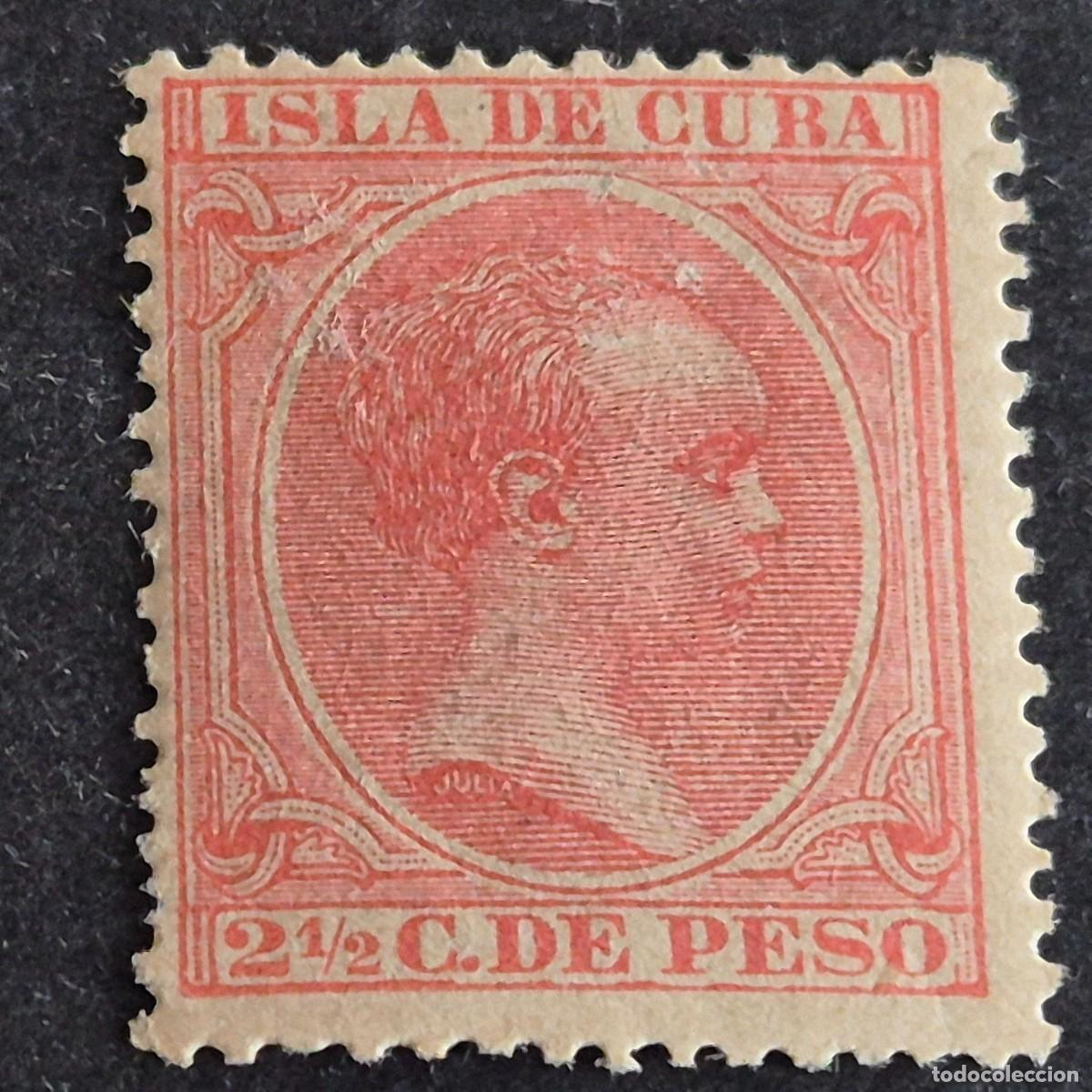 Sellos: ESPA&Ntilde;A, CUBA, 1896-1897, ALFONSO XIII, EDIFIL 148*, NUEVO, GOMA, FIJASELLO, LEER, (LOTE AR)