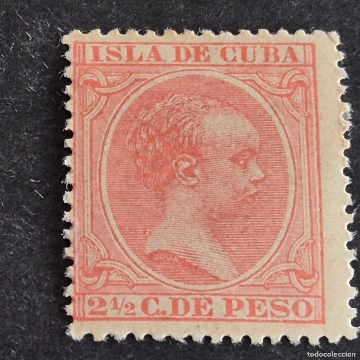 Sellos: ESPA&Ntilde;A, CUBA, 1896-1897, ALFONSO XIII, EDIFIL 148*, NUEVO, GOMA, FIJASELLO, LEER, (LOTE AR)