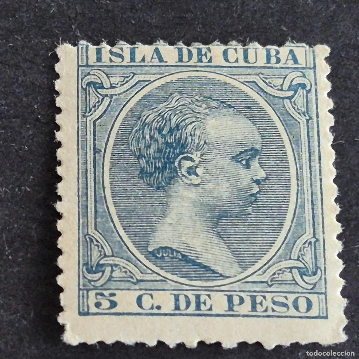 Sellos: ESPA&Ntilde;A, CUBA, 1896-1897, ALFONSO XIII, EDIFIL 149*, NUEVO, GOMA, FIJASELLO, (LOTE AR)