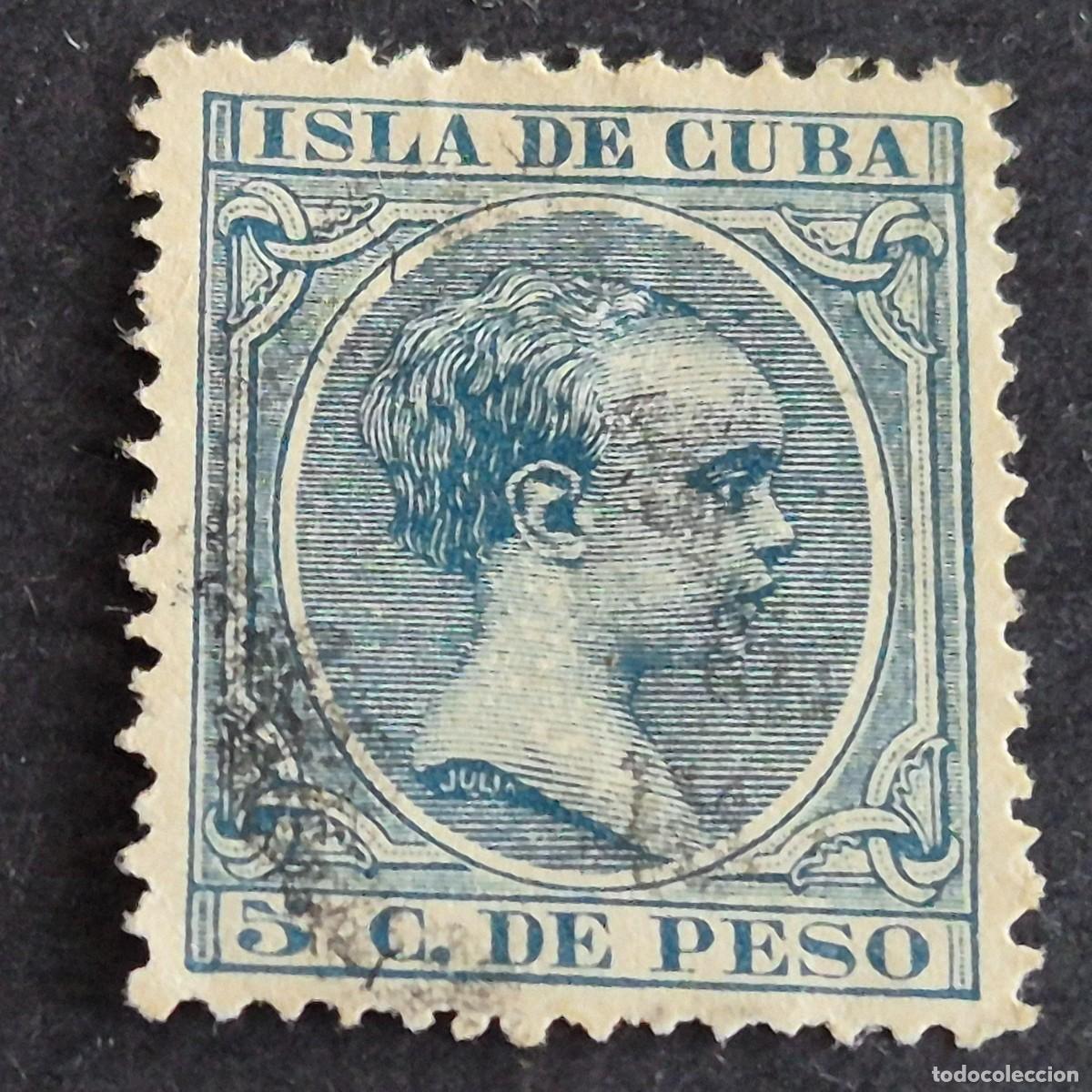 Sellos: ESPA&Ntilde;A, CUBA, 1896-1897, ALFONSO XIII, EDIFIL 149, USADO, (LOTE AR)
