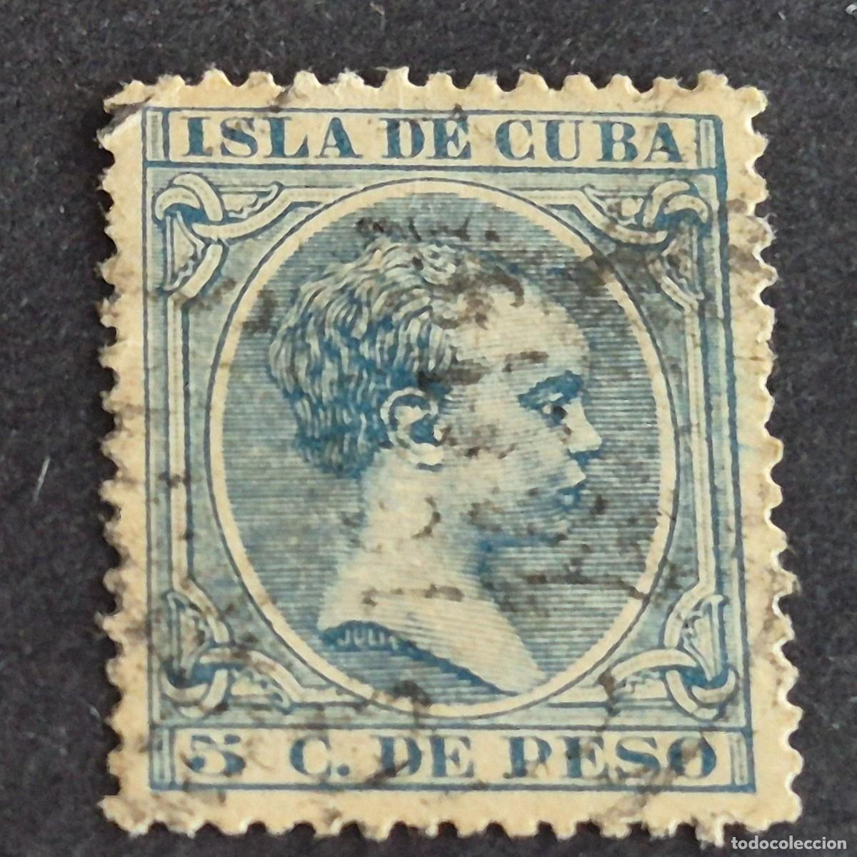 Sellos: ESPA&Ntilde;A, CUBA, 1896-1897, ALFONSO XIII, EDIFIL 149, USADO, (LOTE AR)