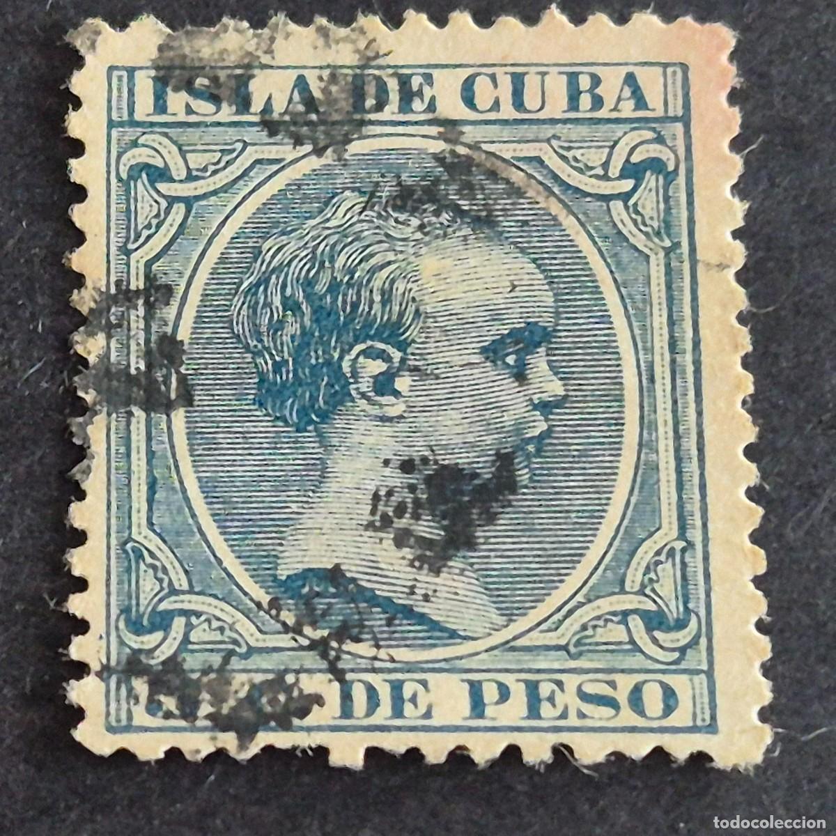 Sellos: ESPA&Ntilde;A, CUBA, 1896-1897, ALFONSO XIII, EDIFIL 149, USADO, (LOTE AR)