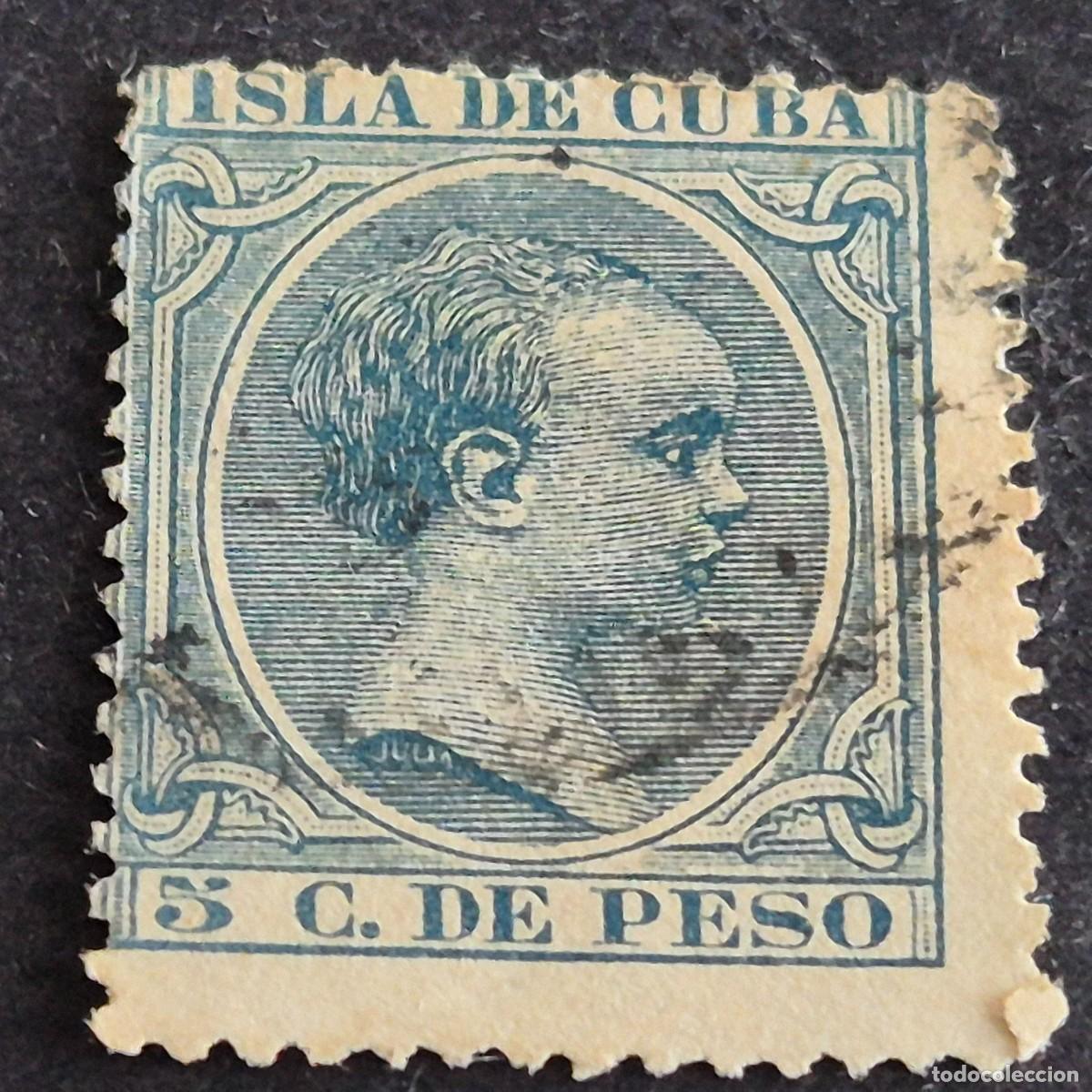 Sellos: ESPA&Ntilde;A, CUBA, 1896-1897, ALFONSO XIII, EDIFIL 149, USADO, (LOTE AR)