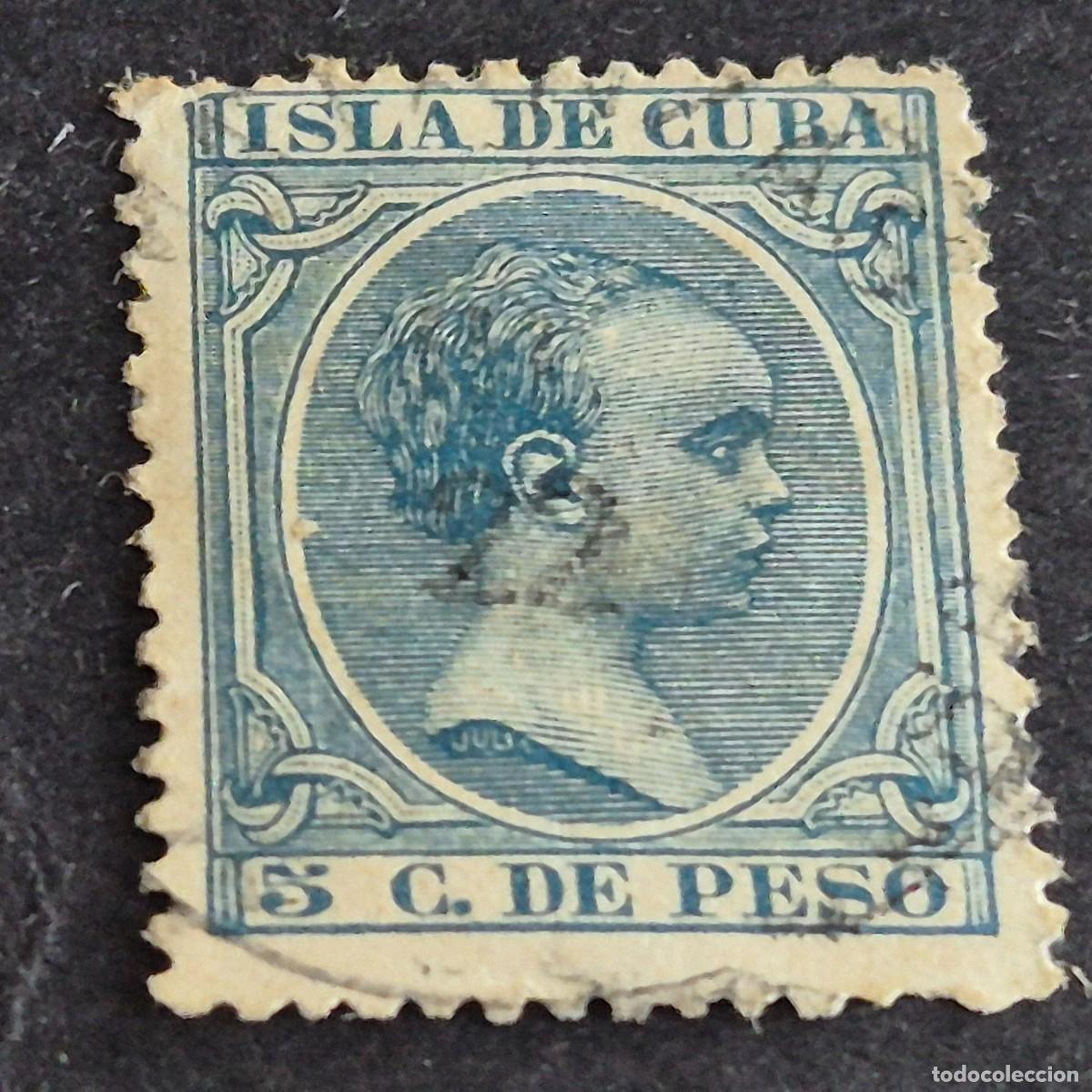Sellos: ESPA&Ntilde;A, CUBA, 1896-1897, ALFONSO XIII, EDIFIL 149, USADO, (LOTE AR)