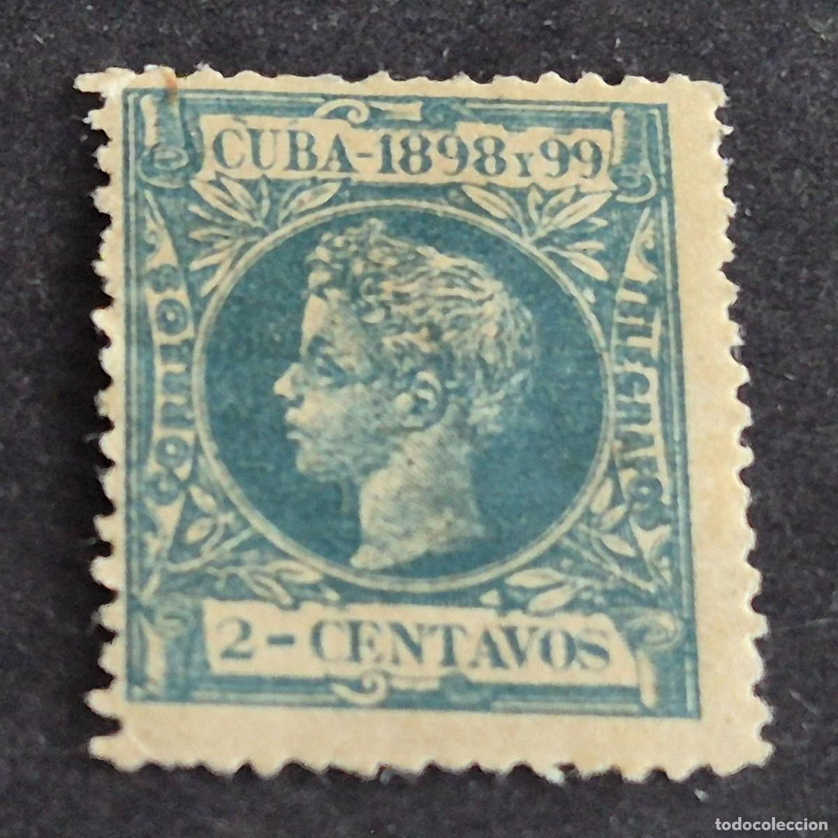 Sellos: ESPA&Ntilde;A, CUBA, 1898, ALFONSO XIII, EDIFIL 160*, NUEVO, GOMA, FIJASELLO, PUNTO ADELGAZADO, (LOTE AR)