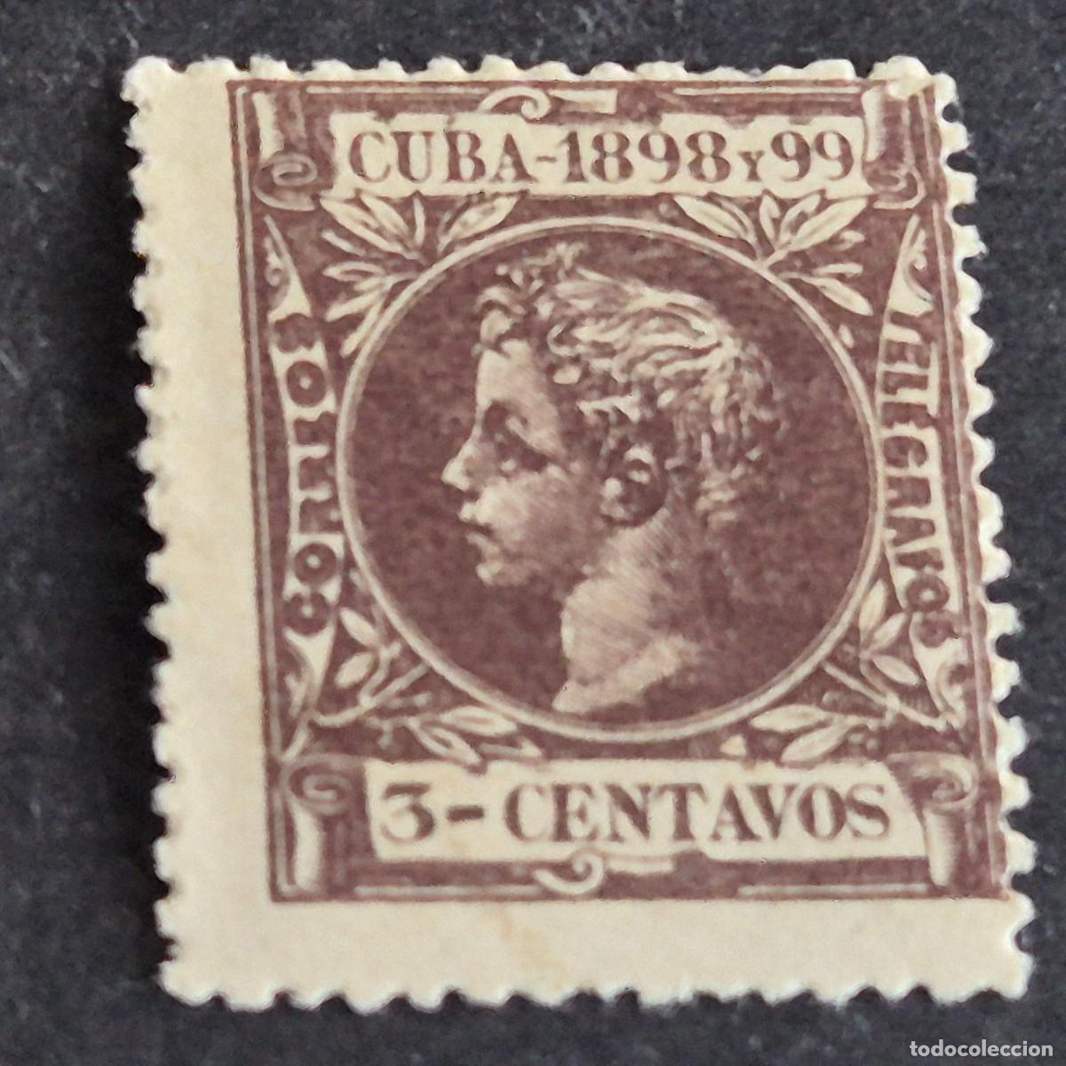 Sellos: ESPA&Ntilde;A, CUBA, 1898, ALFONSO XIII, EDIFIL 161*, NUEVO, GOMA, FIJASELLO, (LOTE AR)