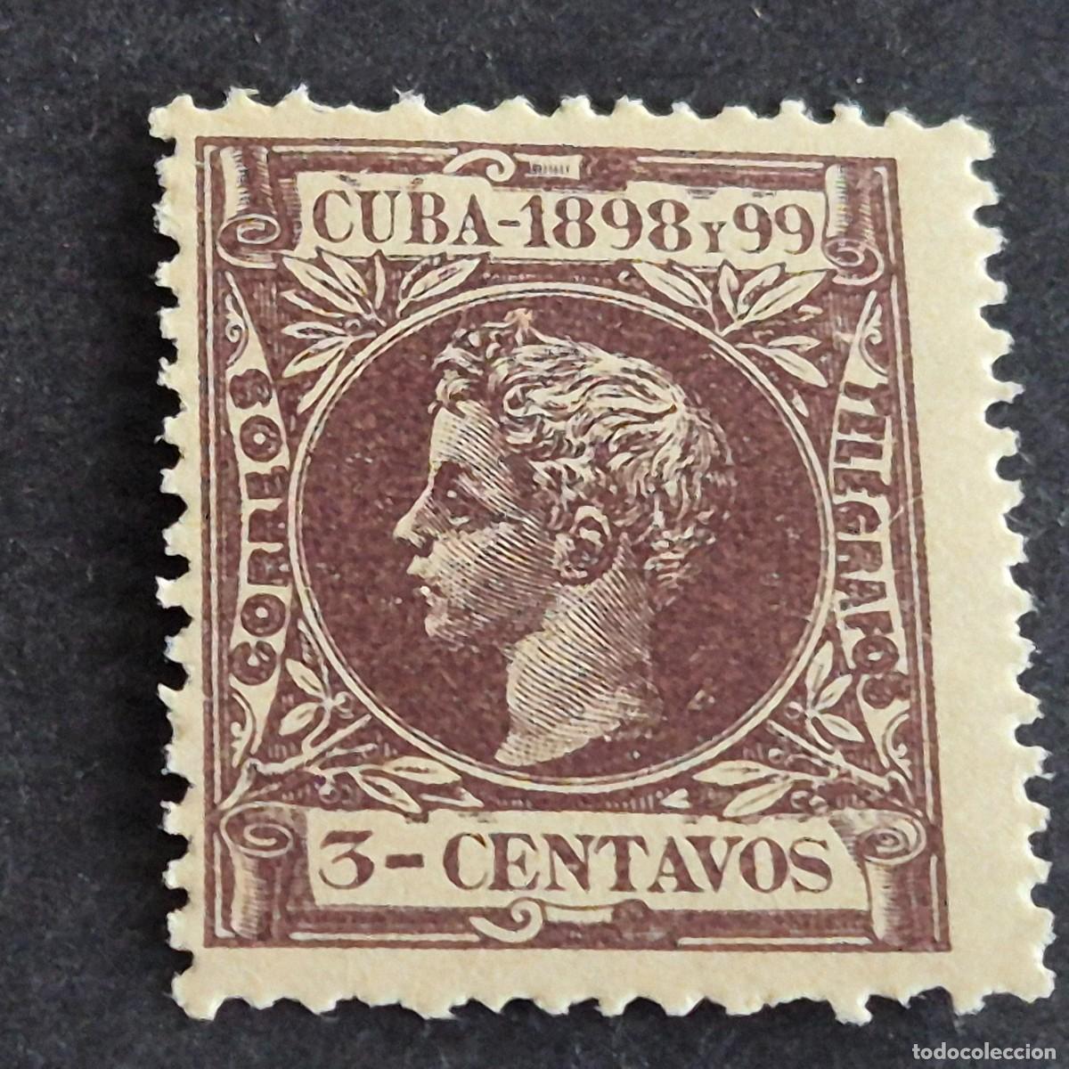Sellos: ESPA&Ntilde;A, CUBA, 1898, ALFONSO XIII, EDIFIL 161*, NUEVO, GOMA, FIJASELLO, (LOTE AR)