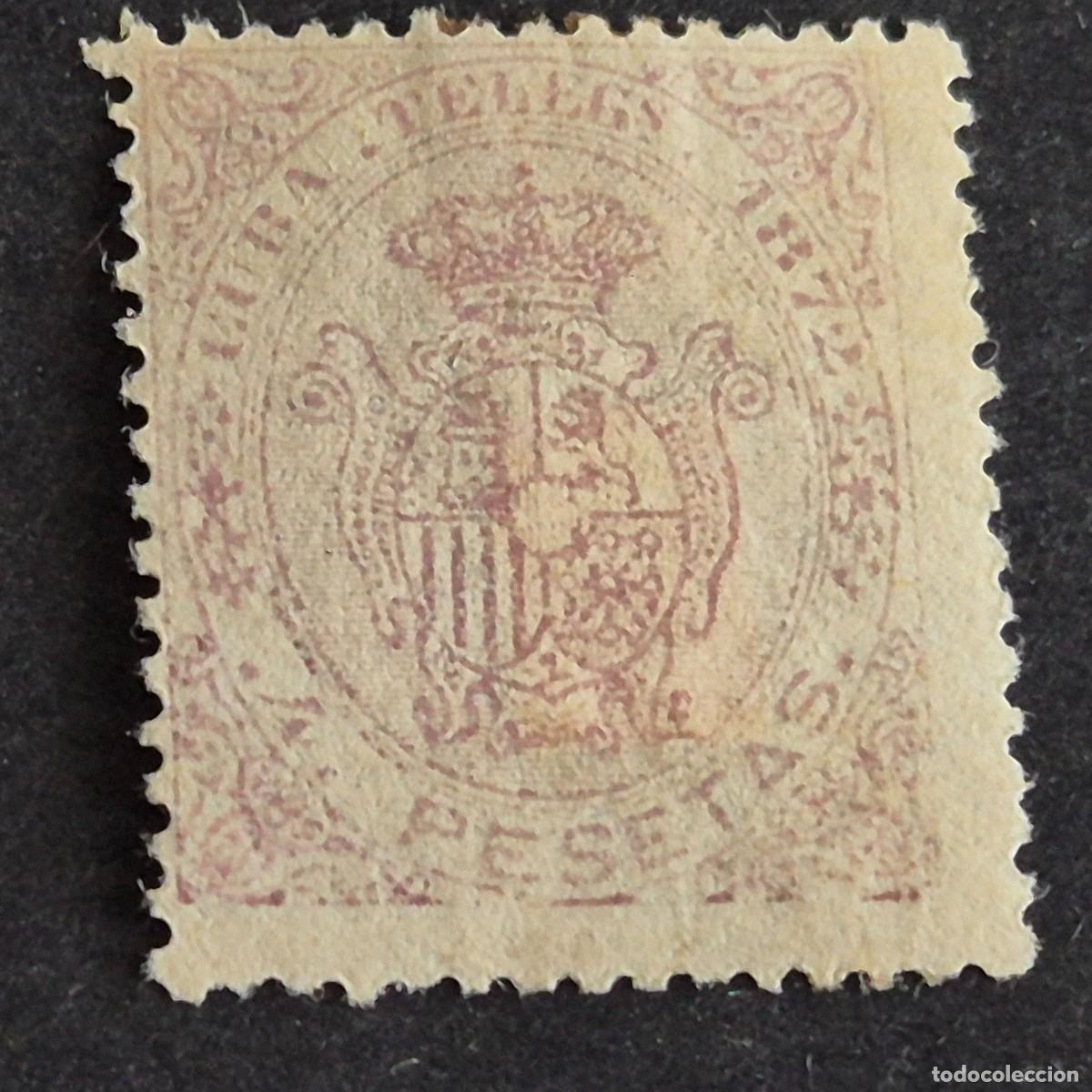 Sellos: ESPA&Ntilde;A, CUBA, 1872, ESCUDO ESPA&Ntilde;A, TEL&Eacute;GRAFOS, EDIFIL 24*, NUEVO, GOMA, FIJASELLO, (LOTE AR)