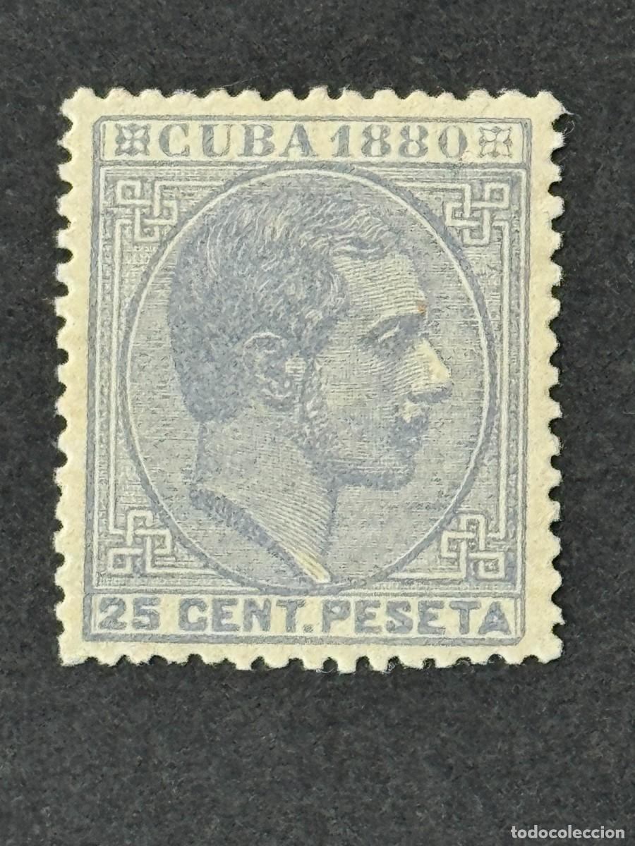 Sellos: Cuba, Alfonso XII, 1880, Edifil 59, bien centrado, nuevo leve rastro de fijasellos