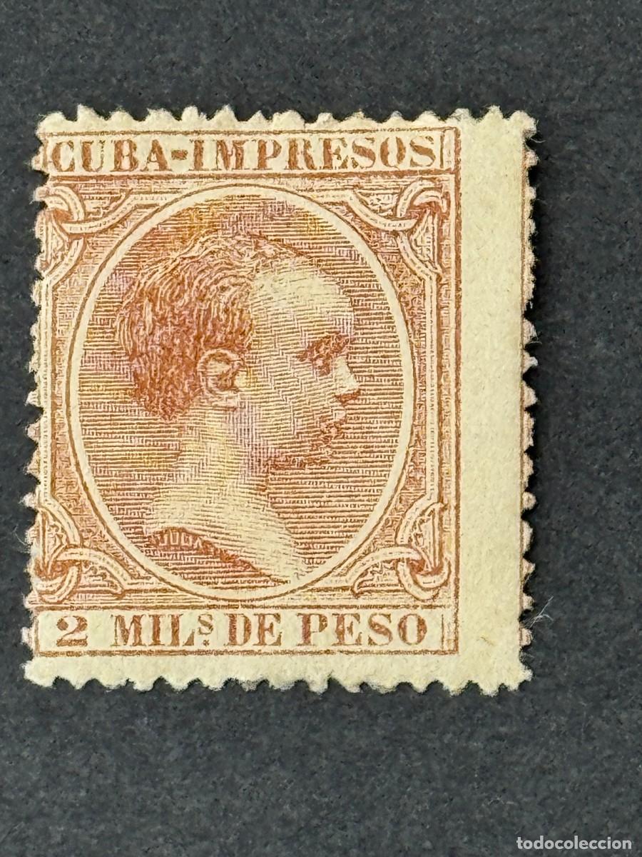 Sellos: Cuba, Alfonso XIII, 1890, Edifil 108, nuevo sin goma