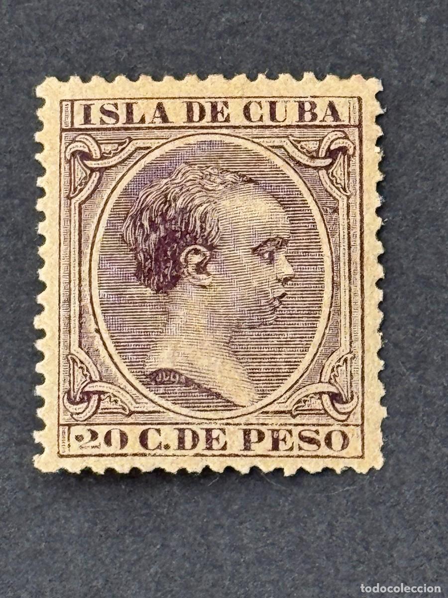 Sellos: Cuba, Alfonso XIII, 1890, Edifil 117, nuevo con fijasellos