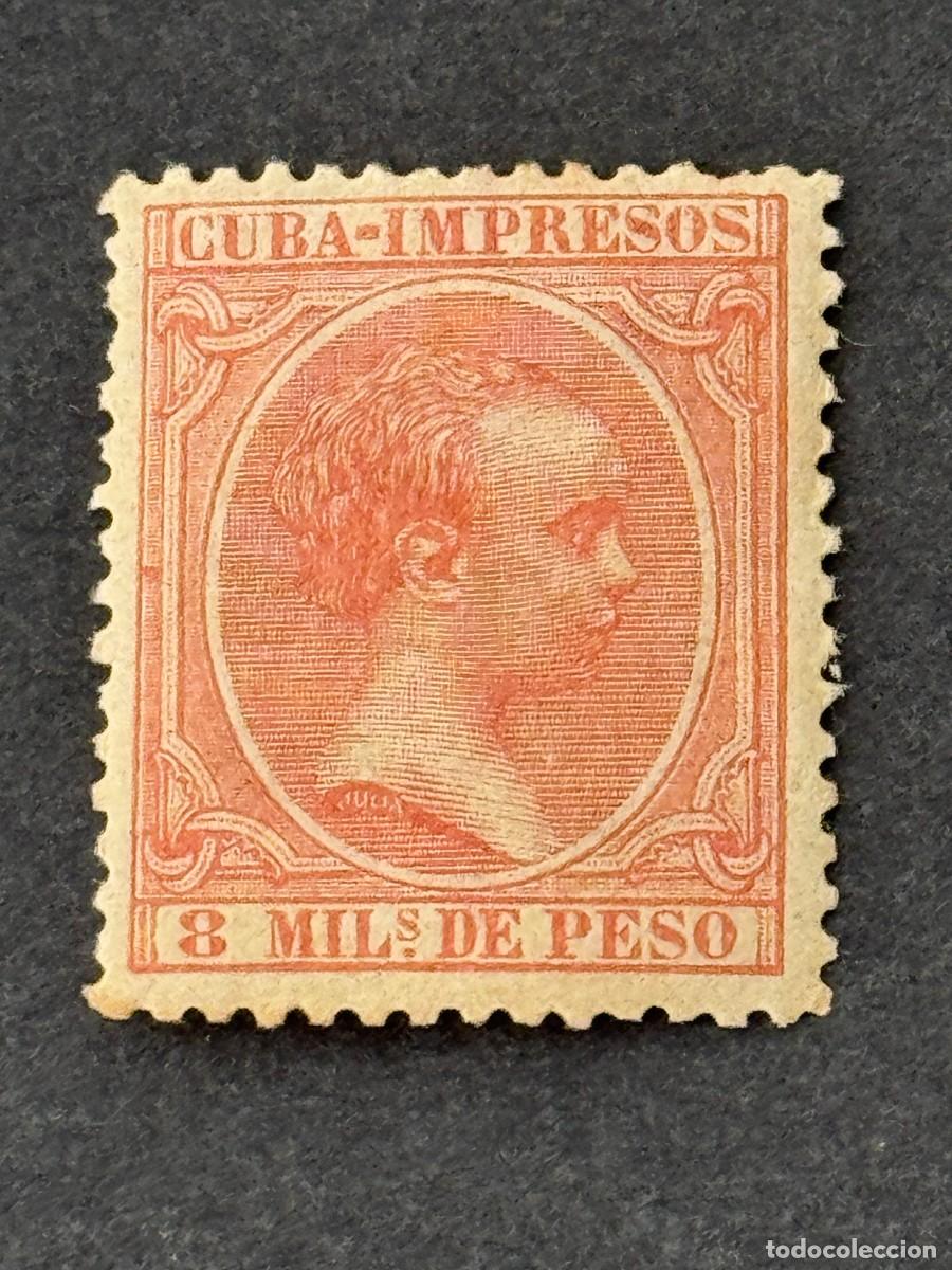 Sellos: Cuba, Alfonso XIII, 1894, Edifil 135, nuevo con fijasellos