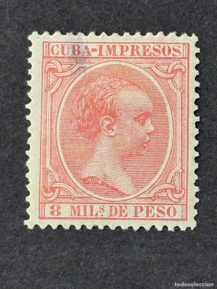 Sellos: Cuba, Alfonso XIII, 1894, Edifil 135, nuevo con fijasellos