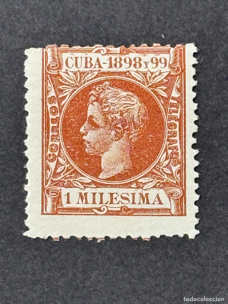 Sellos: Cuba, Alfonso XIII, 1898, Edifil 154, nuevo con fijasellos