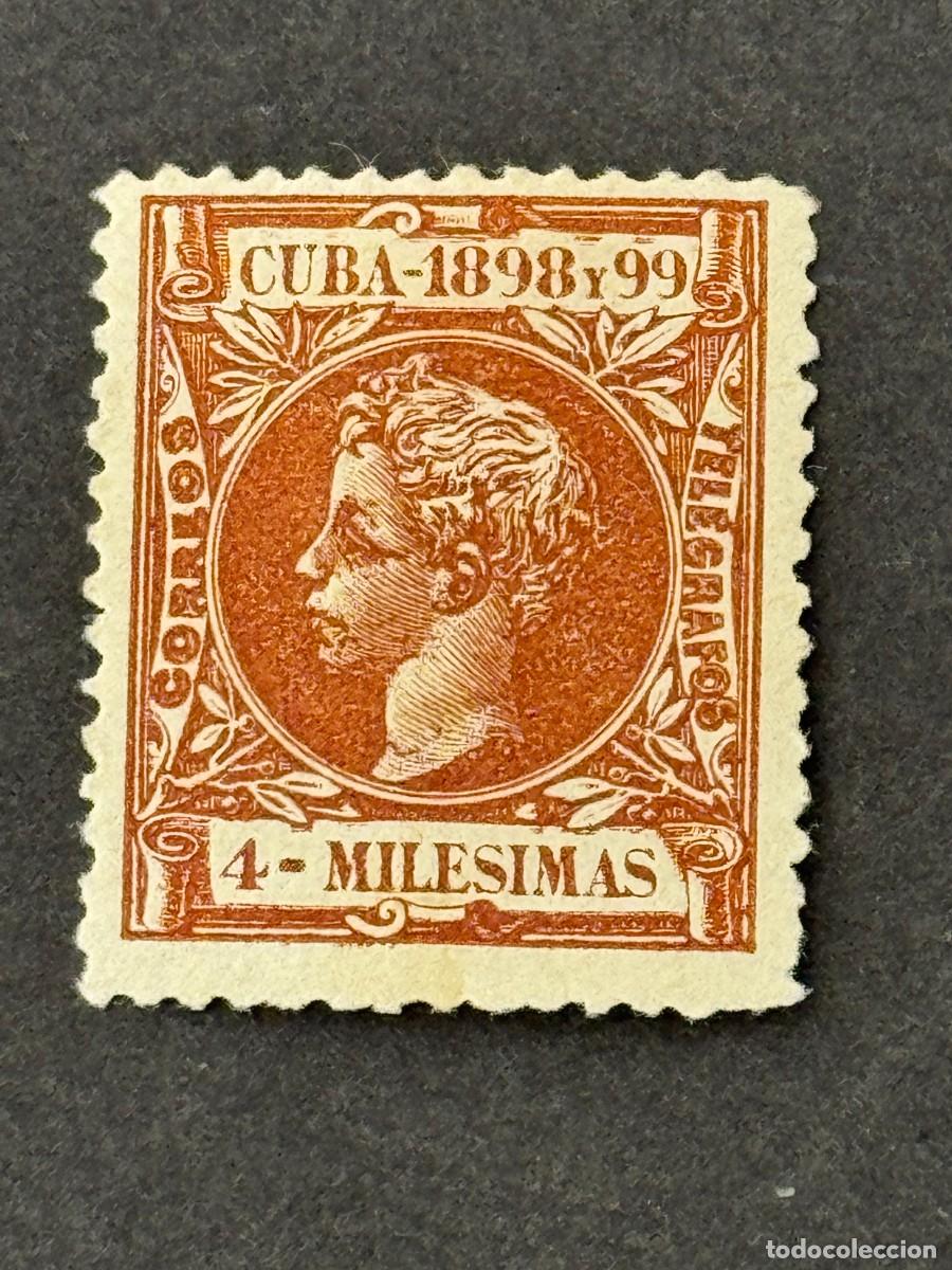 Sellos: Cuba, Alfonso XIII, 1898, Edifil 157, nuevo con fijasellos