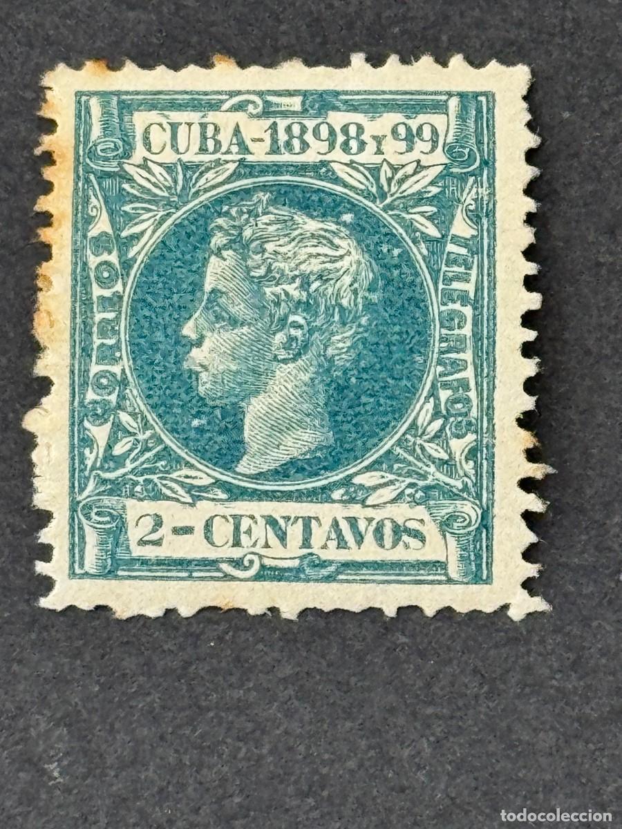 Sellos: Cuba, Alfonso XIII, 1898, Edifil 160, nuevo con fijasellos