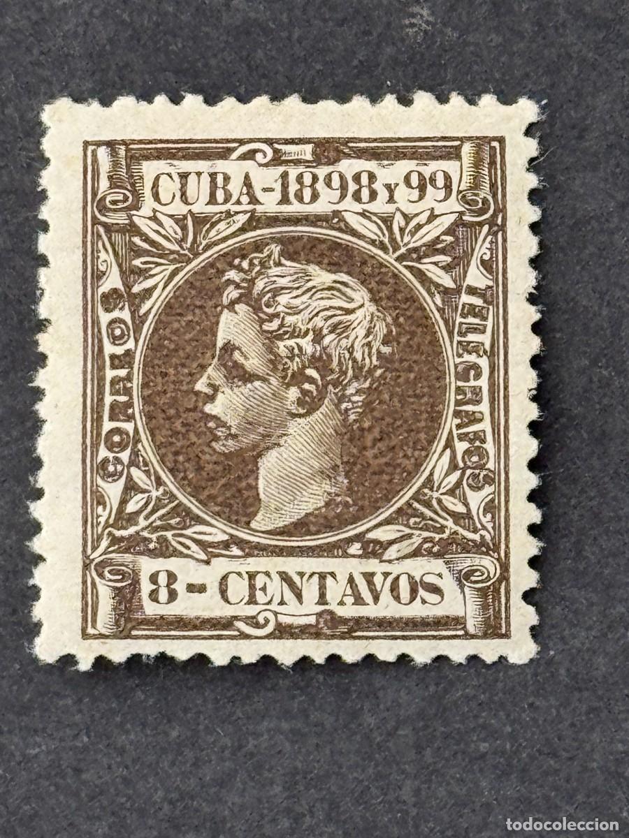 Sellos: Cuba, Alfonso XIII, 1898, Edifil 165, nuevo con fijasellos