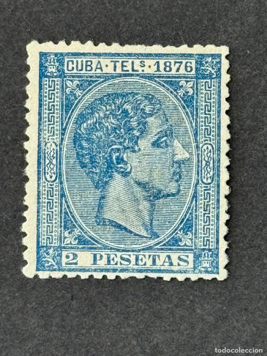 Sellos: Cuba, Alfonso XII, telegrafos, 1876, Edifil 36, nuevo sin goma