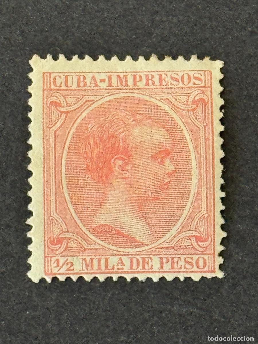 Sellos: Cuba, Alfonso XIII, 1894, Edifil 130, nuevo con fijasellos