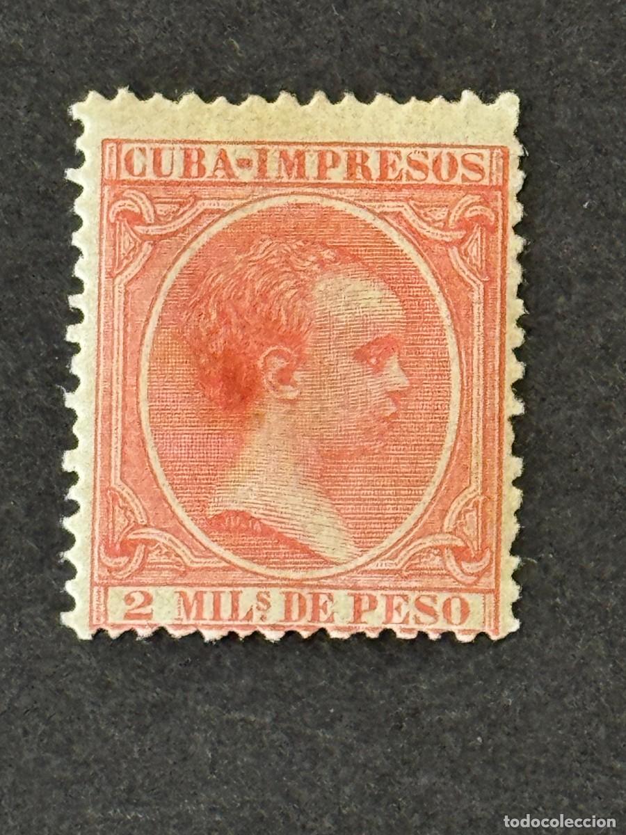 Sellos: Cuba, Alfonso XIII, 1894, Edifil 132, nuevo con fijasellos