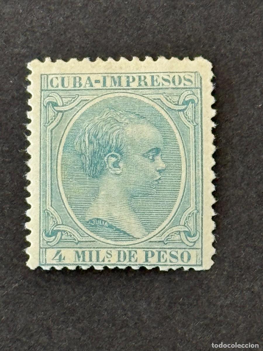 Sellos: Cuba, Alfonso XIII, 1896-1897, Edifil 144, nuevo con fijasellos
