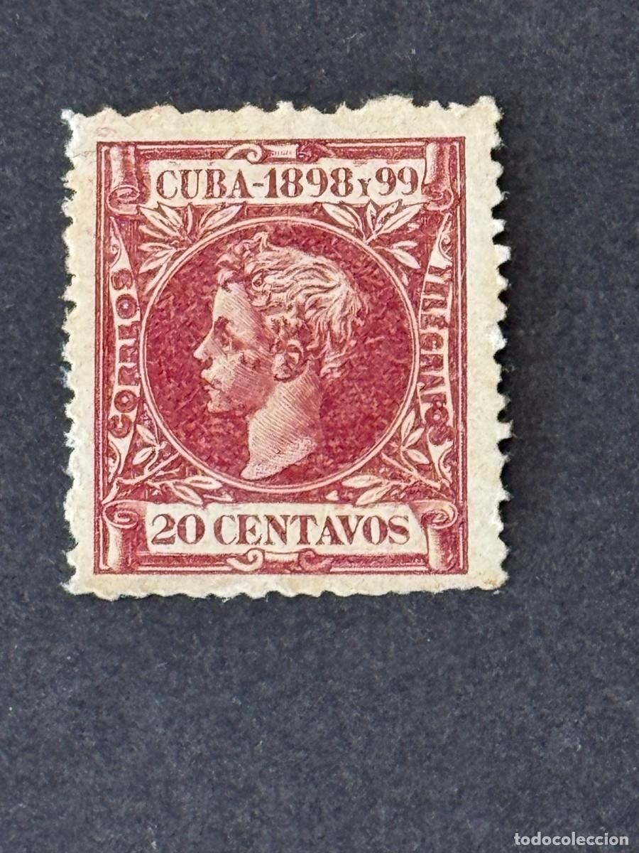 Stamps: Cuba, Alfonso XIII, 1898, Edifil 168, nuevo con fijasellos