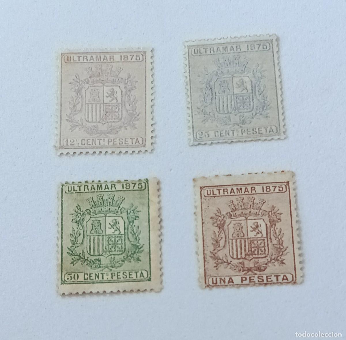 Sellos: Sellos Cuba 1875. Edifil 31/34 serie completa.