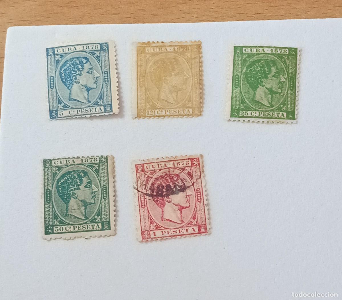 Stamps: Sellos Cuba 1878, edifil 44, 46/49