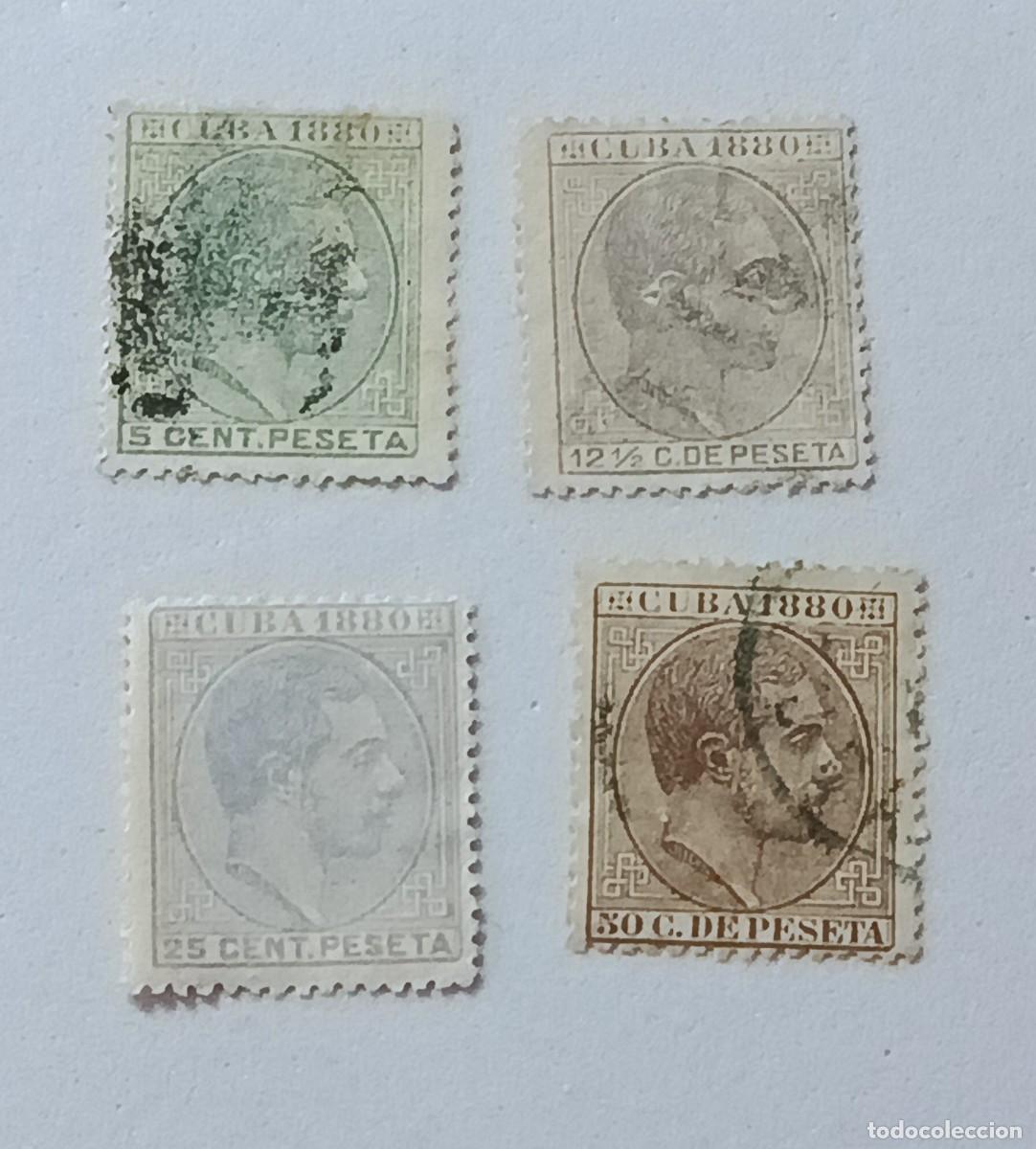 Sellos: Sellos Cuba 1880, edifil 56, 58/60